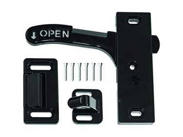 RV Designer E287 - RV Screen Door Latch Kit, Left-Hand Amerimax, Black