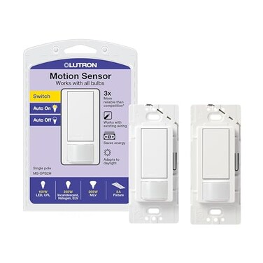 Lutron Motion Sensor Light Switch, 2 Amp Single Pole, for Any Bulb