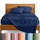 Bare Home Split King Sheet Set - 1800 Ultra-Soft ,Split King, Dark Blue