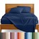 Bare Home Split King Sheet Set - 1800 Ultra-Soft ,Split King, Dark Blue