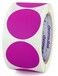 ChromaLabel Fluorescent Purple Dot Stickers, 2 Inch, 500/Roll