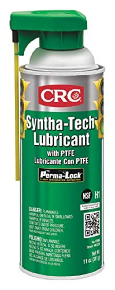 CRC Syntha-Tech Lubricant with PTFE 03054“ 11 Oz., Synthetic Multi-Purpose Aerosol Lube for Processing Equipment