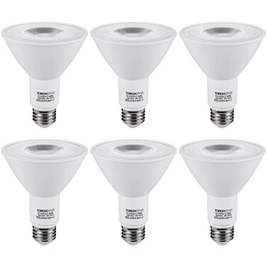 TORCHSTAR 6-Pack PAR30 LED Bulb, CRI90Dimmable, 8W Equivalent 75W, 5000K