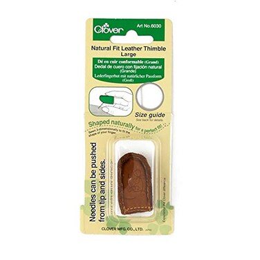 Clover Natural Fit Leather Thimble Large