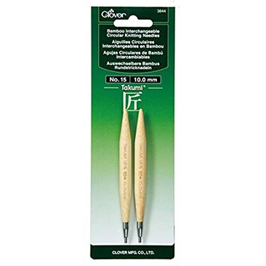 Clover 3644 Needlecraft Takumi No.15 Bamboo Interchangeable Circular Knitting Needles