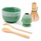 BambooMN Matcha Bowl Set ,Includes Bowl, Rest, Tea Whisk, ChasakuTea Spoon1 Set Mint Green
