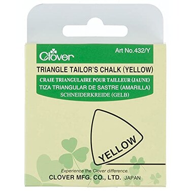 Clover 432/Y Triangle Tailors Chalk, Yellow