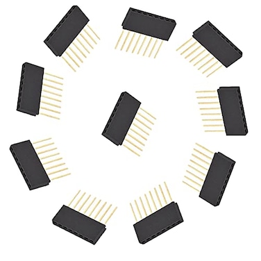 Comidox 2.54mm Pitch 8 Pin Single Row Straight Female Header Socket Connector for Arduino Shield 50Pcs
