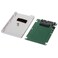 cablecc 1.8 Micro SATA 16pin SSD to 2.5 SATA 22pin 715 Hard Disk case Enclosure White 7mm Height