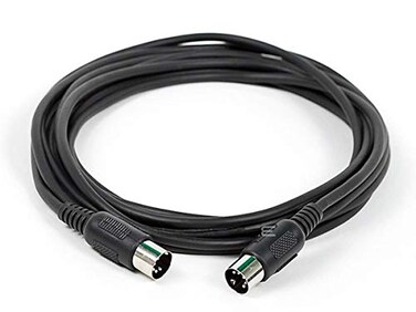 Monoprice MIDI Cable - 15 Feet - BlackWith Keyed 5-pin DIN Connector, Molded Connector Shells