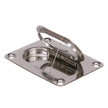Seachoice Spring Loaded Flush Mount Hatch Handle, 304 Stainless Steel, 3 In. X 2-1/4 In.