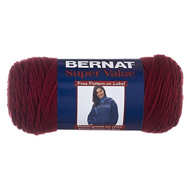 Bernat Super Value Solid Yarn - Burdy