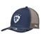 ARIAT Men's Shield Logo Adjustable Cap, Mesh Snap Back, Navy/Tan