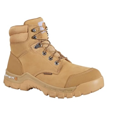 Carhartt Men's Rugged Flex WP 6" Composite Toe Work Boot, Wheat, 14 M US