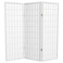 Red Lantern 4 ft. Short Window Pane Shoji Screen - White - 3 Panels