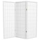 Red Lantern 4 ft. Short Window Pane Shoji Screen - White - 3 Panels