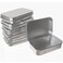 Hulless Small Hinged Tin Box Metal Tins Storage Containers, Silver 6Pcs