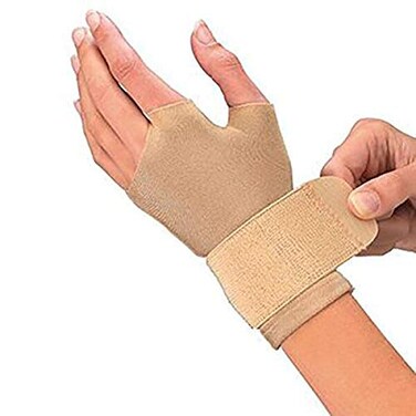 Mueller 6904 Compression Glove, Large, Beige