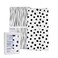 Ely'sCo. Changing Pad Cover SetCradle Sheet 2 Pack 100% Jersey Cotton Black and White Abstract Stripes and Dots by Ely'sCo