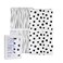 Ely'sCo. Changing Pad Cover SetCradle Sheet 2 Pack 100% Jersey Cotton Black and White Abstract Stripes and Dots by Ely'sCo