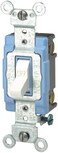 Leviton 15 Amp, 120/277 Volt, Toggle Single-Pole AC Quiet Switch, Extra Heavy Duty Grade, Self Grounding, 1201-2W, White