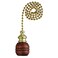 Westinghouse 7700700 Pull Chain WalnutBrass Ball,Gold