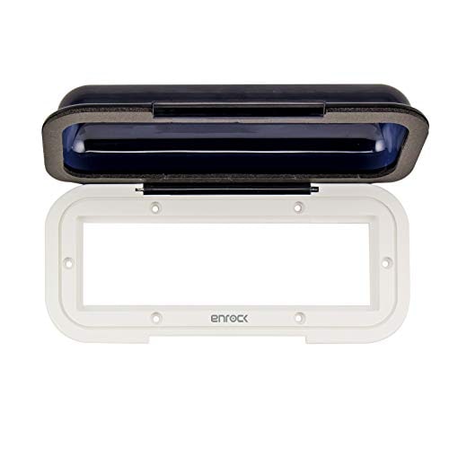 إن روك مارين Enrockmarine In Dash Water Resistant Waterproof Tinted Radio Shield Receiver Cover white