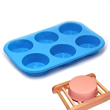 X-Haibei Round Circle Soap Silicone Mold Jelly Candle Baking Mould, Basic Soap Making, Dia. 2.75inch,3oz per Cell
