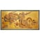 Red Lantern 36" x 72" Dragon in the Sky on Gold Leaf