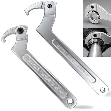 Wadoy Adjustable C Spanner Hook Wrench Tool Set 3/4-2",19-51mm2-4 3/4",51-121mm