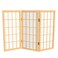 Red Lantern 2 ft. Short Desktop Window Pane Shoji Screen - Natural - 3 Panels