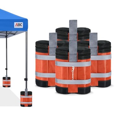 ABCCANOPY Canopy Sandbags for Instant Shelters, 140lb,Orange