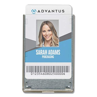 Advantus 76416 Rigid Two-Badge Blocking Smart Card Holder, 3 3/8 x 2 1/8, Clear, 20 per Pack