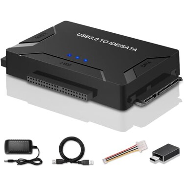 EYOOLD SATA IDE to USB 3.0 Adapter for 2.5" 3.5" SSD HDD Hard Drive Reader 5Gbps