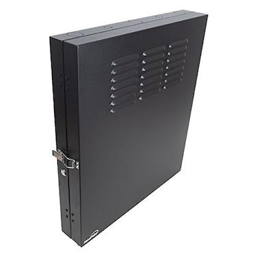 NavePoint 2U Vertical Server Rack Enclosure, Low Profile, 20" Deep, Max Weight Capacity 150 lbs - 2U Network Cabinet Vertical Wall Mount, Perforated, Black