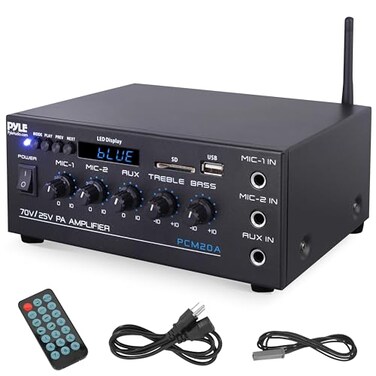 Pyle Compact 40 watt Mini 70v Public Address Amplifier
