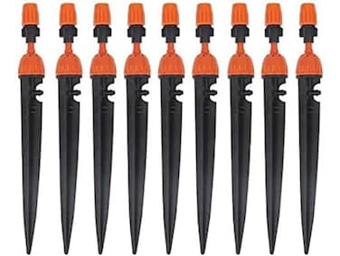 CTKcom Micro Spray Adjustable 360 Degree Water Flow Irrigation Drippers on Stake Emitter Drip System,Pack of 25