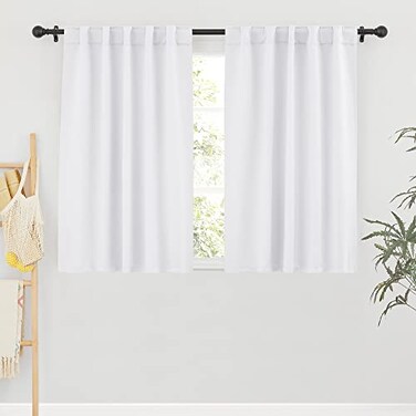 RYB HOME Short Blackout Curtains for Small Kitchen Cafe Bathroom Window