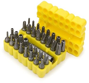 Titan 16032 33-Piece Security Bit Set with Magnetic Bit HolderIncludes TR Star, TR Metric Hex, TR SAE Hex, Spanner, Triwing, and Torq Bits