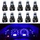 WLJH Blue T5 LED Bulb 2721 37 74 with PC74 Twist Socket for Dash Lights