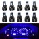 WLJH Blue T5 LED Bulb 2721 37 74 with PC74 Twist Socket for Dash Lights