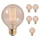 Bulbrite Incandescent 40 Watt G30 Medium Screw Base ,E26Light Bulb, Antique Finish ,6 Pack