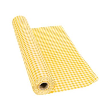 Fun Express 40" x 100 ft. Gingham Plastic Tablecloth Roll