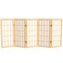 Red Lantern 2 ft. Short Desktop Window Pane Shoji Screen - Natural - 5 Panels