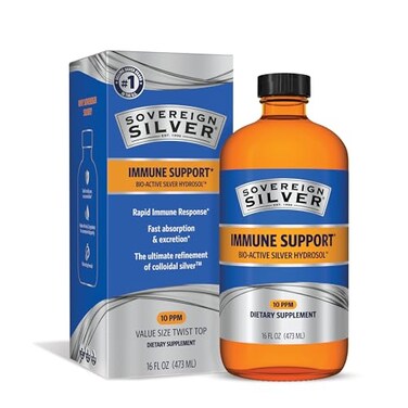 Sovereign Silver Immune Support, Colloidal Silver, 16 fl oz ,473 mL