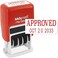 MaxMark Self-Inking Rubber Date Office Stamp with Approved PhraseDate - RED Ink ,Max Dater II, 12-Year Band