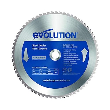 Evolution Power Tools 8BLADEMS Steel Cutting Saw Blade, 8-Inch x 50-Tooth , Blue