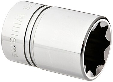 Williams ST-820 1/2 Drive Shallow Socket, 8- Point, 5/8-Inch