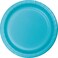Creative Converting 7" Solid Bermuda Blue Luncheon Paper Plates - 24pcs