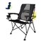 STRONGBACK Elite Lawn Lounge Camping Chair with Lumbar Support, Black/Grey